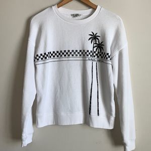 American Eagle Sweatshirt Crewneck Small White Vintage Los Angeles California
